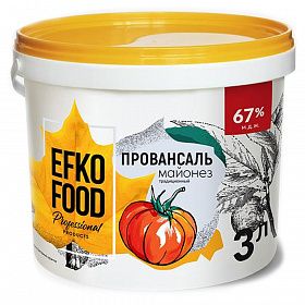 Майонез 67% Efko Food Professional универсальный 3л/ 2,8кг Майонез 67% Efko Food Professional универсальный 3л/ 2,8кг
