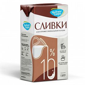 Сливки ультрапастеризованные 10% Чудское озеро 1л