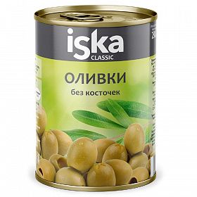 Оливки без косточек, калибр 340/360, 300 мл, Iska, Испания Оливки без косточек, калибр 340/360, 300 мл, Iska, Испания